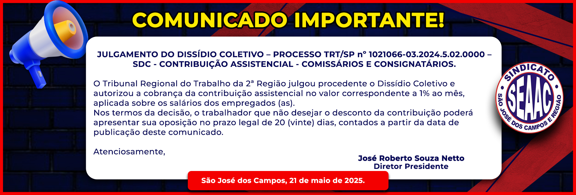 comunicado importante