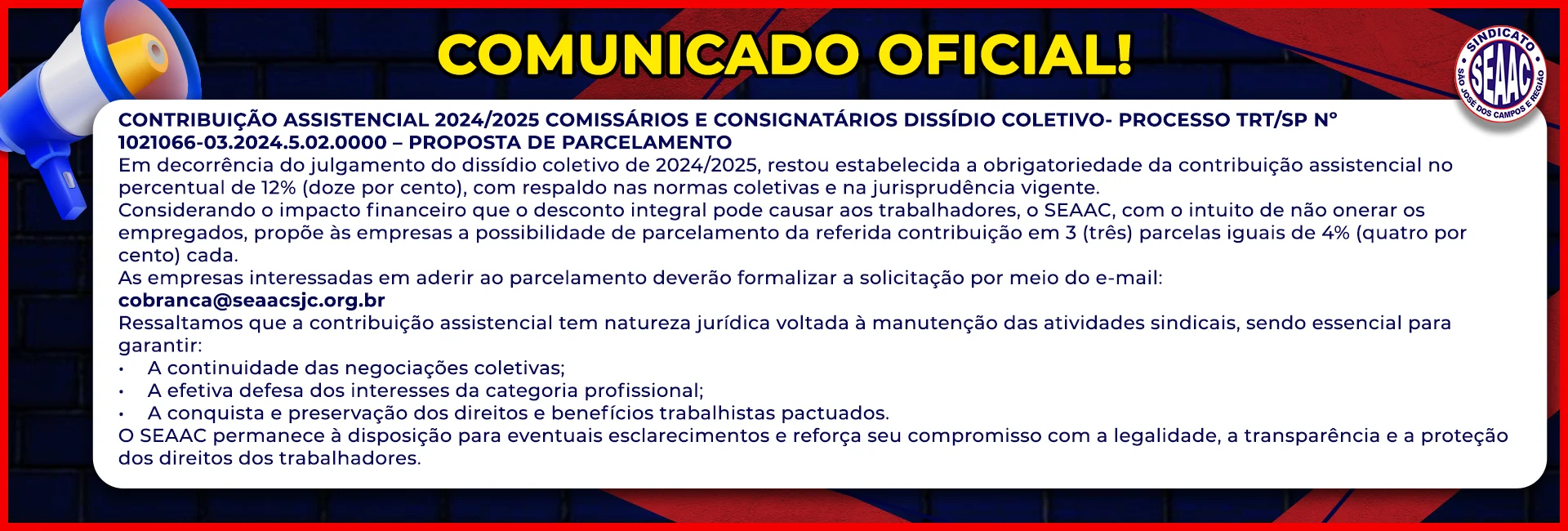comunicado oficial