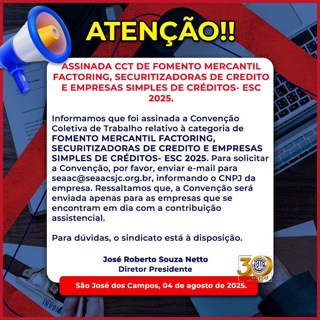CCT FOMENTO MERCANTIL FACTORING, SECURIZADORAS DE CRÉDITO E EMPRESAS SIMPLES DE CRÉDITOS - ESC 2025