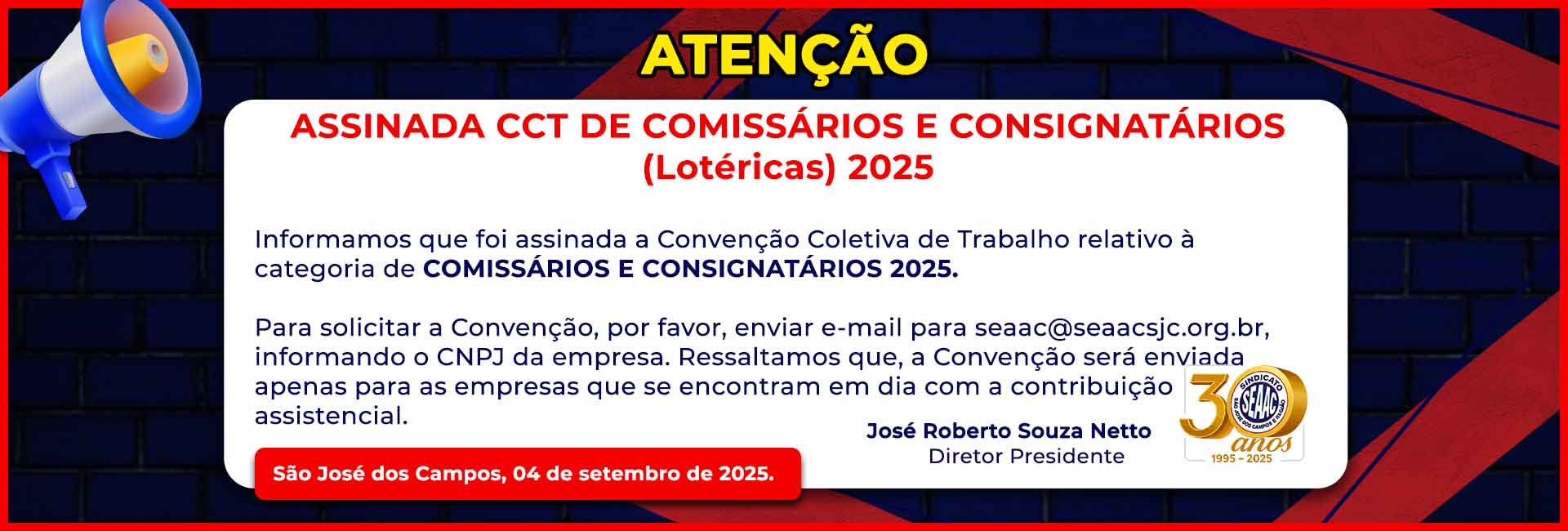 Comissários de Consignatários 2025