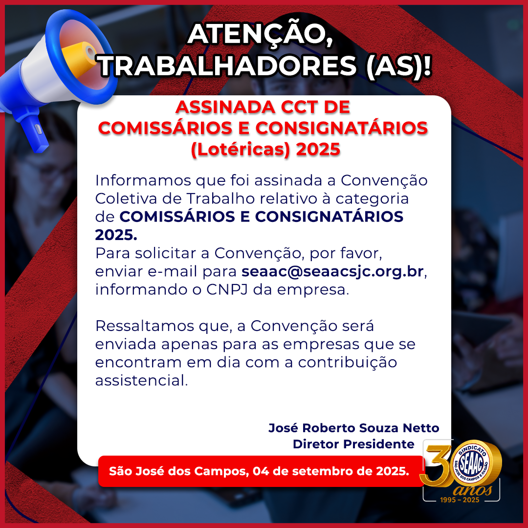 CCT DE Comissários e Consignitários 2025